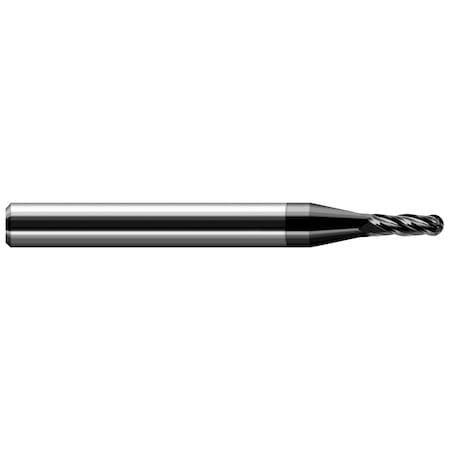 Harvey Tool Miniature End Mill - Ball - Stub & Standard 0.0050" Cutter DIA x 0.0150" (1/64) Length of Cut 74305-C4